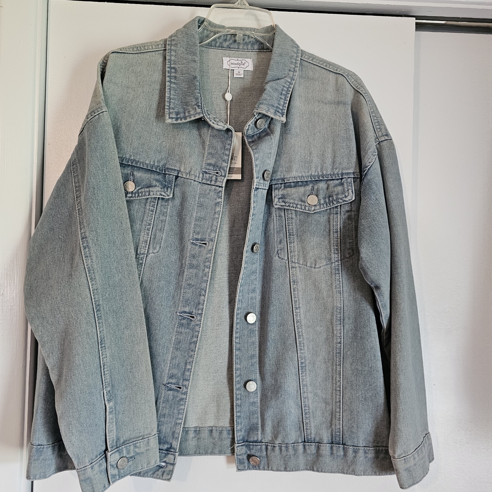 NWT Mud Pie Light Blue Jean Jacket